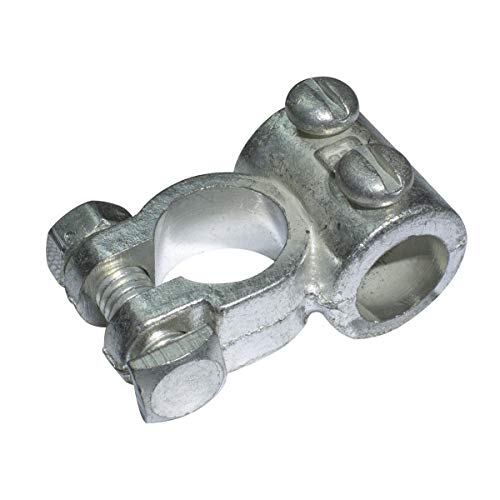 GTSE 2PCS Solderless Car Battery Terminal Clamp Connectors, 11mm, 12V/24V, Positive and Negative Pair