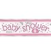 12ft Foil Pink Elephant Girl Baby Shower Banner