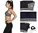 icyzone Padded Strappy Sports Bra Yoga Tops Activewear Workout Clothes for Women(L,Charcoal)thumb 4
