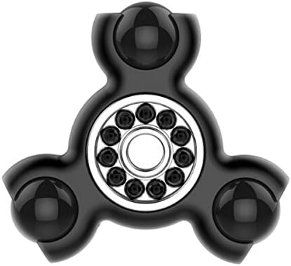 Aknoer Thame HandSpinner Fingertips Toy Finger Triangular Hand Spinner Handle Metal Stress Reliever Spiral Black