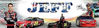 Personalized Nascar Jeff Gordon Banner Birthday Poster Custom Name Painting Wall Art Decor