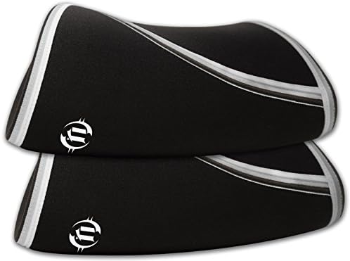 Premium Elbow Sleeves (Pair) 5mm Neoprene - Compression &amp; Support for Weightlifting, Powerlifting, Cross Training, Tennis, Basketball... For Both Men &amp; Women - 1 Year Warranty (X-Large)