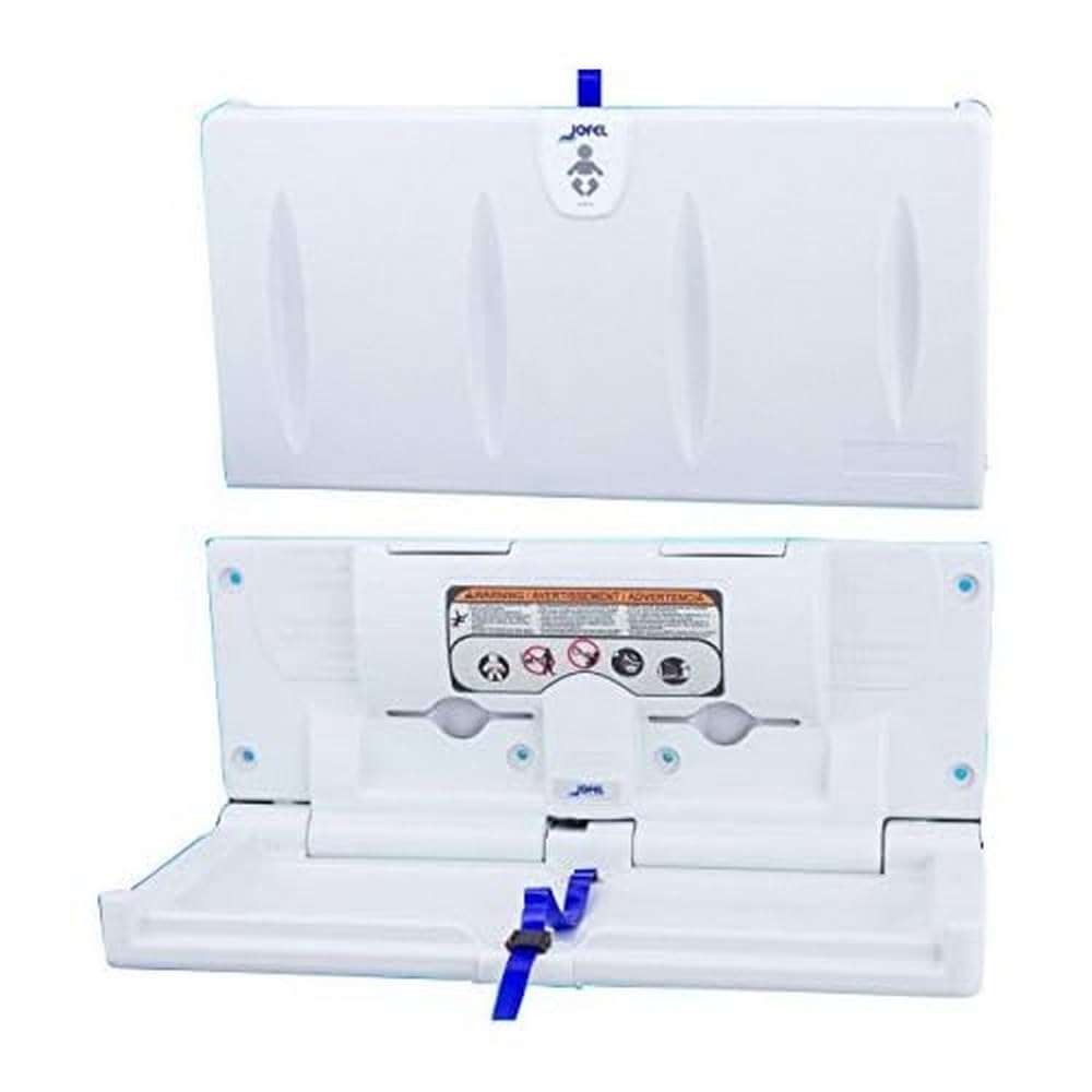 Jofel AY10000 Horizontal Nappy Changer, HDPE Antibacterial, White