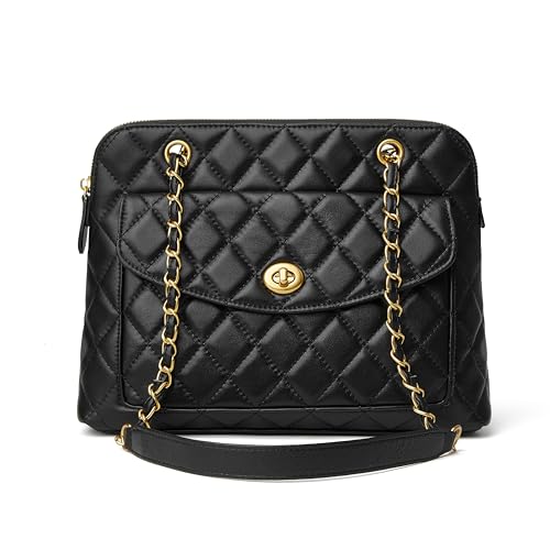 DORIS&JACKY Quilted Leather Satchel