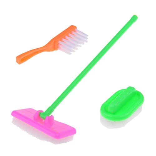 JiaUfmi Kids Cleaning Set for Toddlers, 9 Pieces Cleaning Tools Toys Playset for Dollhouse Housekeeping Accessories, Pretend Play Set for Kids Cleaning Supplies - Thumbnail 5