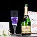 Signstek 6 Set LED Light Wine Flute Light Up Liquid Activated Champagne Glasses