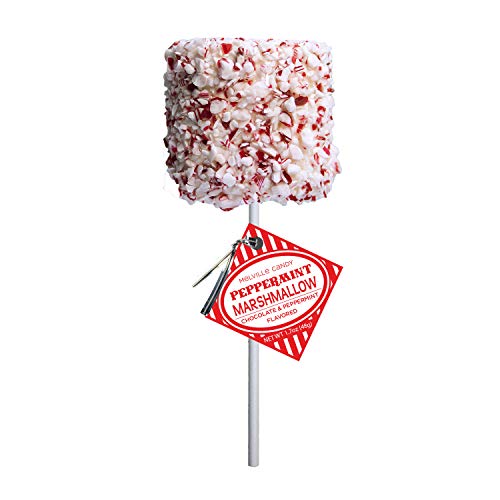 White Chocolate Coated Giant Marshmallow with Peppermint (12 Ct)