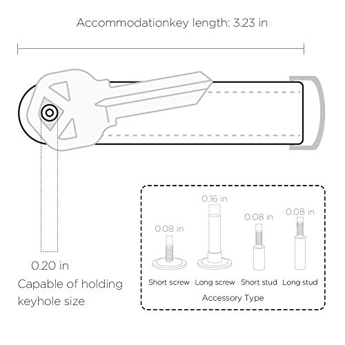 Bosiwee Smart Key Organizer, Compact Key Holder Leather Keychain, Folding Pocket Key Holder Chain (up to 16 Keys)
