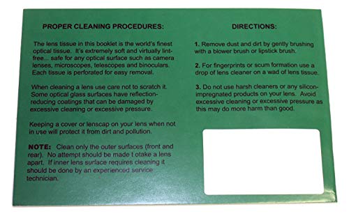 KDSG Premium Grade Optical Tissues Lens Cleaning Paper, for Night Vision Optics, Scope, Microscope, Camera Lens, Pack of 50 Sheets
