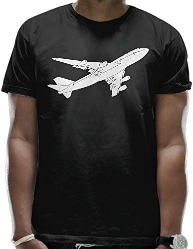 JUY SHIRT Aircraft Boeing-747 Men Funny Cotton T-Shirt Crew Neck Short Sleeve T Shirt