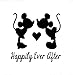 Happily Ever After Mickey and Minnie Mouse Disney Decal Vinyl Sticker|Cars Trucks Walls Laptop| Black |5.5 x 5.5 in|CCI1376