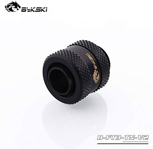 Bykski G1/4" 10/13mm (3/8" ID, 1/2" OD) Compression Fitting for Soft Tubing, 8-Pack (Black)