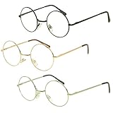 SunglassUP - Small Round Vintage Metal John Lennon Clear Lens Eye Glasses