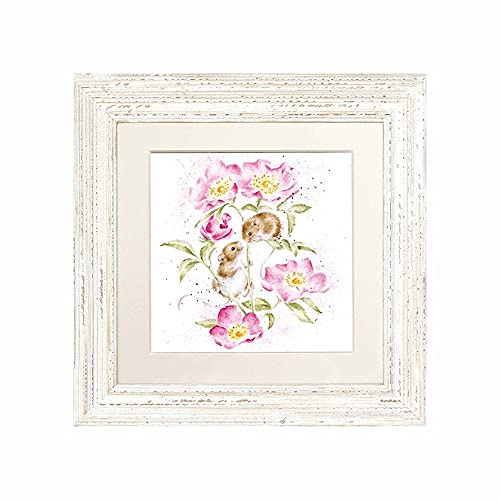 Wrendale Designs - 'Little Whispers' Framed Card - White