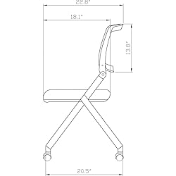 Lorell Nesting Black Folding Chair