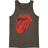 Rolling Stones Men's Dist. Tongue Mens Tank Black
