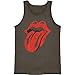 Rolling Stones Men's Dist. Tongue Mens Tank Black