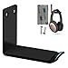XINME Headphone Holder Stand, Earphone Headphone Headset Wall Mount Desk Hanger Hook Stand for Clamp with 3M Adhesive and Screw (Black Wall Mount)