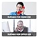 Feeko Retro Handset, Cell Phone Handset Retro Telephone Handset Radiation Proof Handset Receiver 3.5mm for iPhone, iPad, Smartphone, Computer (Red)