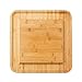 Premium Bamboo Cheese Board with Stainless Steel Knife Set | Great Gift Idea | Size 13''x13''x2''