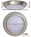 Hamilton Hills Thin Round 5.5 inch Brushed Nickel Disc LED Ceiling Light Fixture | 3000K Bright White Thinnest Dimmable Flush Mount Ceiling Light | Overhead Direct Wire Lights for Kitchen & Bedroom