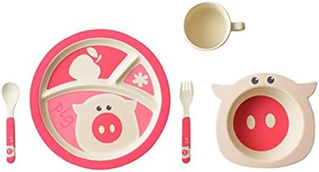 5 Piece Pig Bambooware Kids Box Set 12 Ct