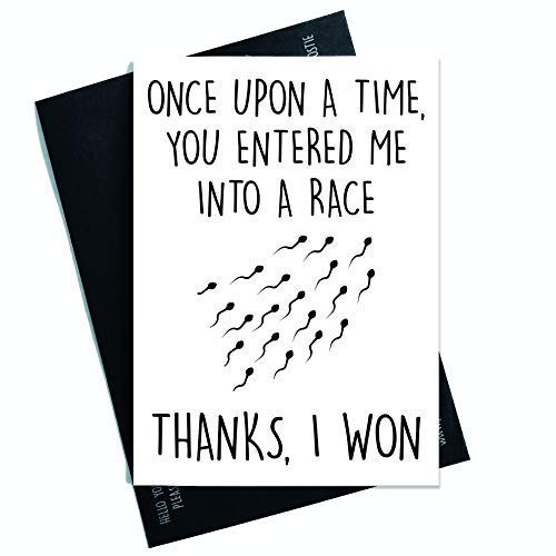 Dad Funny Father's Day Card Rude Crass Dad Mature Father's Offensive Birthday Thank You Funny Adult Joke Humour Banter Sperm Witty Fun PC341