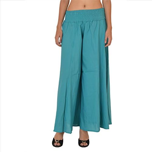 SAJ 3X Plus Size Plazzos Pants for Women Pure Cotton