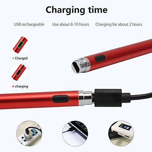 Stylus Pen for Touch Screens, Rechargeable Fine Point Smart Pencil  Digital Active Stylus Pen Compatible