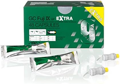 GC America 425042 Fuji IX Packable Glass Ionomer Restorative Extra Capsules, A2 (Pack of 48)