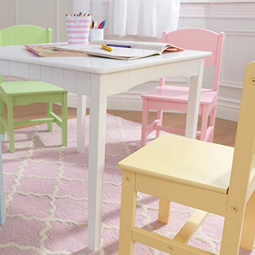 KidKraft Nantucket Kid's Wooden Table & 4 Chairs Set with Wainscoting