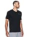Under Armour Men's Charged Cotton V-Neck, Black (001)/Steel, Medium