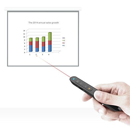 Wireless Presenter, TBBSC Presentation Remote,RF 2.4GHz Powerpoint Clicker Presentation Remote Control Pen (Black)
