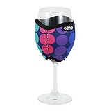 Oenophilia Vino Hug Neoprene Wine Glass Sleeve, Dots