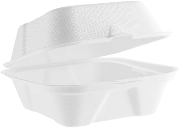 "Vegware B003 Bagasse burger box, 6"(Pack of 50)