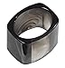 interDesign Tor Trois Napkin Ring, Black, Set of 4