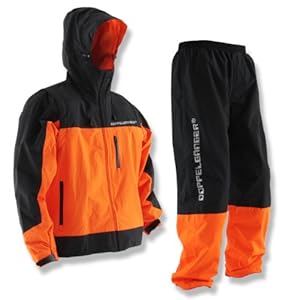 DOPPELGANGER(ドッペルギャンガー) ウォータープルーフサイクルウェア DA007RW Mサイズ(男女兼用) 上下セット [自転車取付用ループ付き収納バッグ付属]