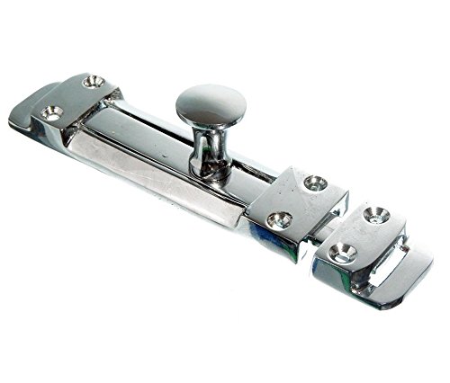 Merriway BH02041 Heavy Duty Tower Bolt 100 mm, Chromed Plated (Pack of 1)