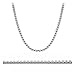 KissYan Stainless Steel 1.5mm to 3.5mm Rolo Cable Wheat Necklace For Unisex Adult 16 to 36 Inch Option