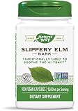 Nature's Way Slippery Elm Bark, 400 mg, 100 Capsules (Pack of 2)