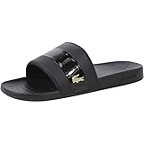 Lacoste Men's Fraisier 118 1 U Slide Sandal,Black/Gold 9 D(M) US