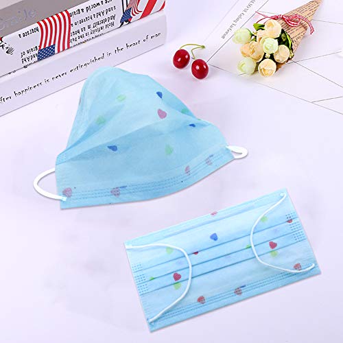 AYWFEY 50 Pack Disposable Face Mask Flower Printed Earloop Dust Mask Cute Mouth Cover Mask for Adults