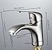 Greenspring Bathroom Faucet Brushed Nickel Single Handle with Edged Spout One Hole Deck Mount Lavatory Sink Vanity Basin Commercial