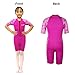 Kids Wetsuit Shorty Thermal Swimsuit, 2mm Neoprene Wetsuit One Piece Front Zip for Girls Toddler Youth Swimming Surfing Diving Snorkeling, SS005 (Pink , 6)