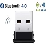 Bluetooth USB Adapter, 4.0 USB Bluetooth Dongle for desktop,Windows 10/ 8.1/ 8, Vista and XP, Devices with 2.4Ghz range by KEY IDEA