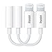 Lightning to 3.5mm Audio Headphone Jack Adapter 2 Pack,Amavasion High Digital Fidelity 8pin Headphone Female Aux Jack Audio Earphone Adapter Converter for iPhone 7 7Plus,No Support IOS10.3