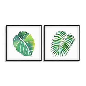 Framed Canvas Wall Art for Living Room, Bedroom Plant Theme Canvas Prints for Home Decoration Ready to Hang - 16"x16"x2 Panels
