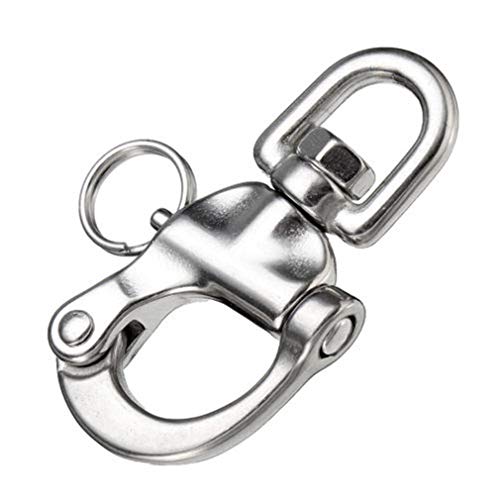 Yunzee Diving Snap Shackle Quick Release Bail Rigging Stainless Steel Sailing Boat Swivel Eye Spinnaker Sailboat Fixed Snap Anchor