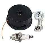 Hilom Trimmer Head with Gear Box Head Housing for Stihl Auto Cut Go 25-2 Brushcutter FS45 FS48 FS50 FS51 FS55 FS60 FS74 FS76 FS80 FS83 FS85 FS90 FS100 FS106 FS120 Bump Feed String 4002 710 2191