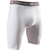 McDavid Youth Compression Support Shorts, White, Regular